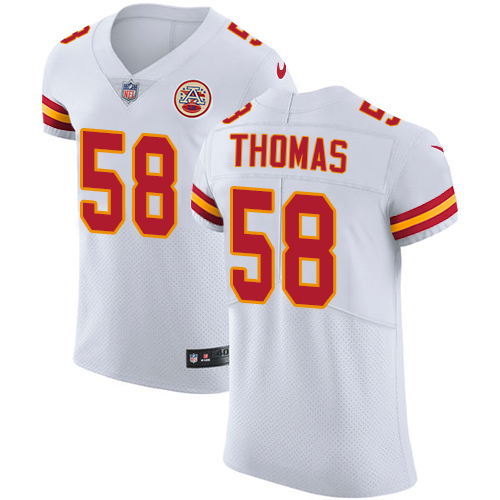 Nike Chiefs #58 Derrick Thomas White Men's Stitched NFL Vapor Untouchable Elite Jersey - Click Image to Close
